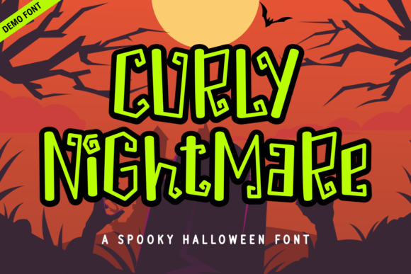 Curly Nightmare Demo Font by Kelik 7ntypes