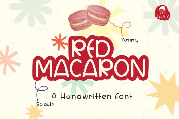 Red Macaron Font: A Sweet, Handwritten Option for Friendly and Natural Design